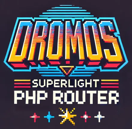 Dromos, superlight PHP router logo